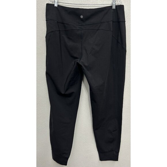 NEW Athleta Rainier Jogger X Large XL Black Active Pants Athleisure Minimalist - Picture 3 of 9